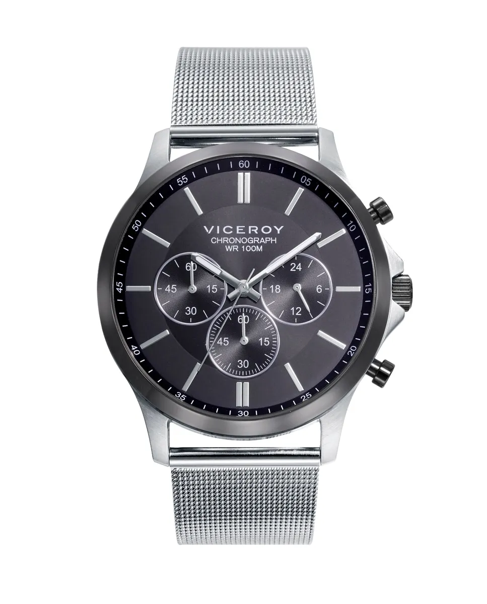 Часы мужские наручные со стальной миланской сеткой и корпусом серого цвета IP Viceroy, серебряный
Часы мужские наручные со стальной миланской сеткой и корпусом серого цвета IP Viceroy, серебряный