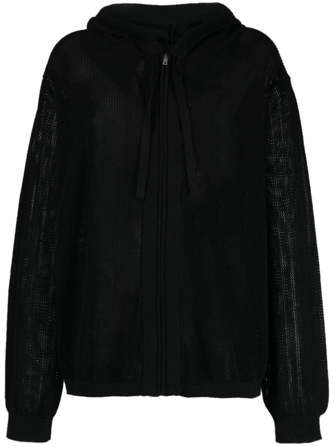 Худи в технике кроше на молнии Laneus, черный
Худи в технике кроше на молнии Laneus, черный