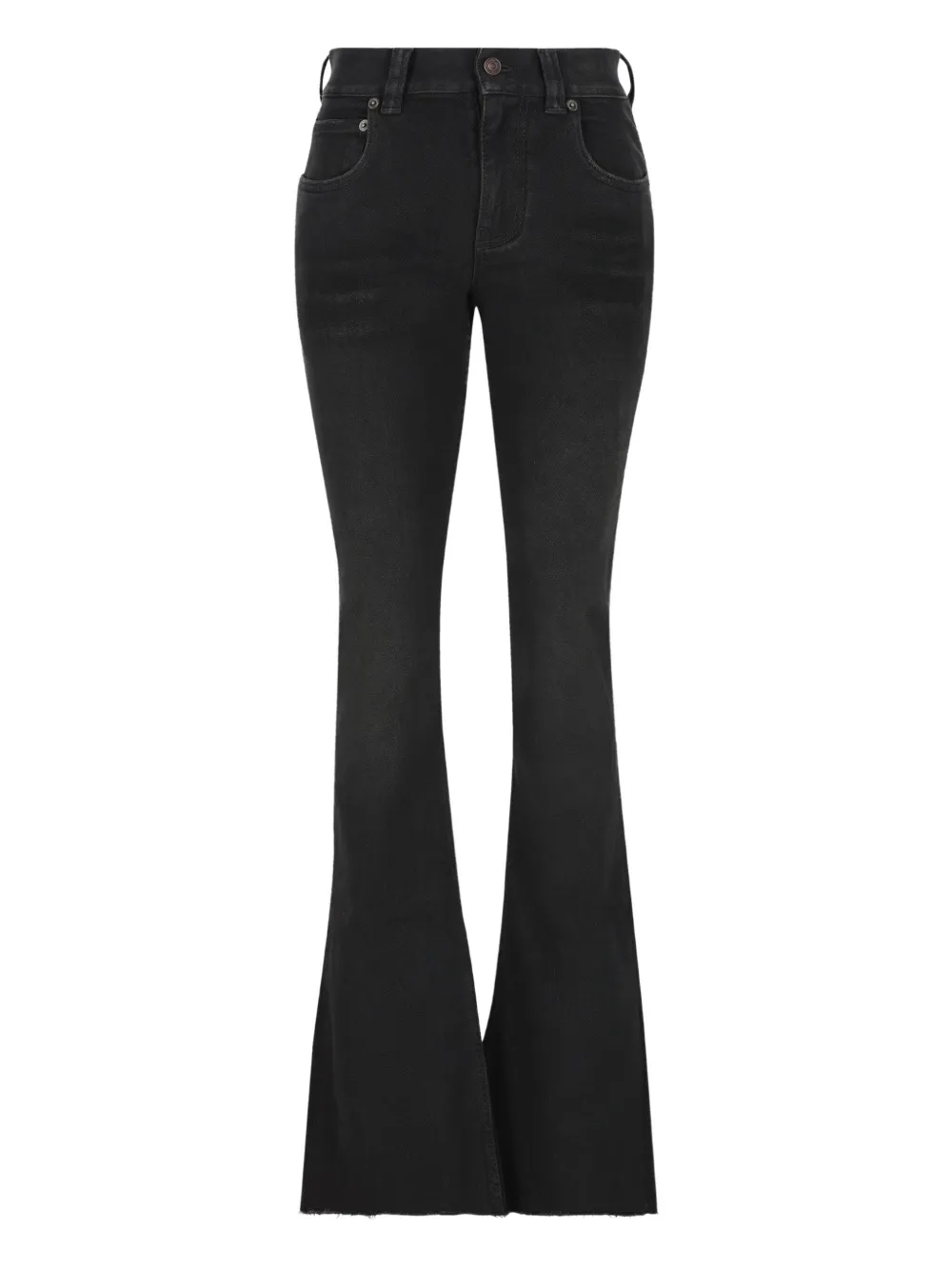 Джинсы клеш с необработанным краем Balenciaga, черный
Джинсы клеш с необработанным краем Balenciaga, черный