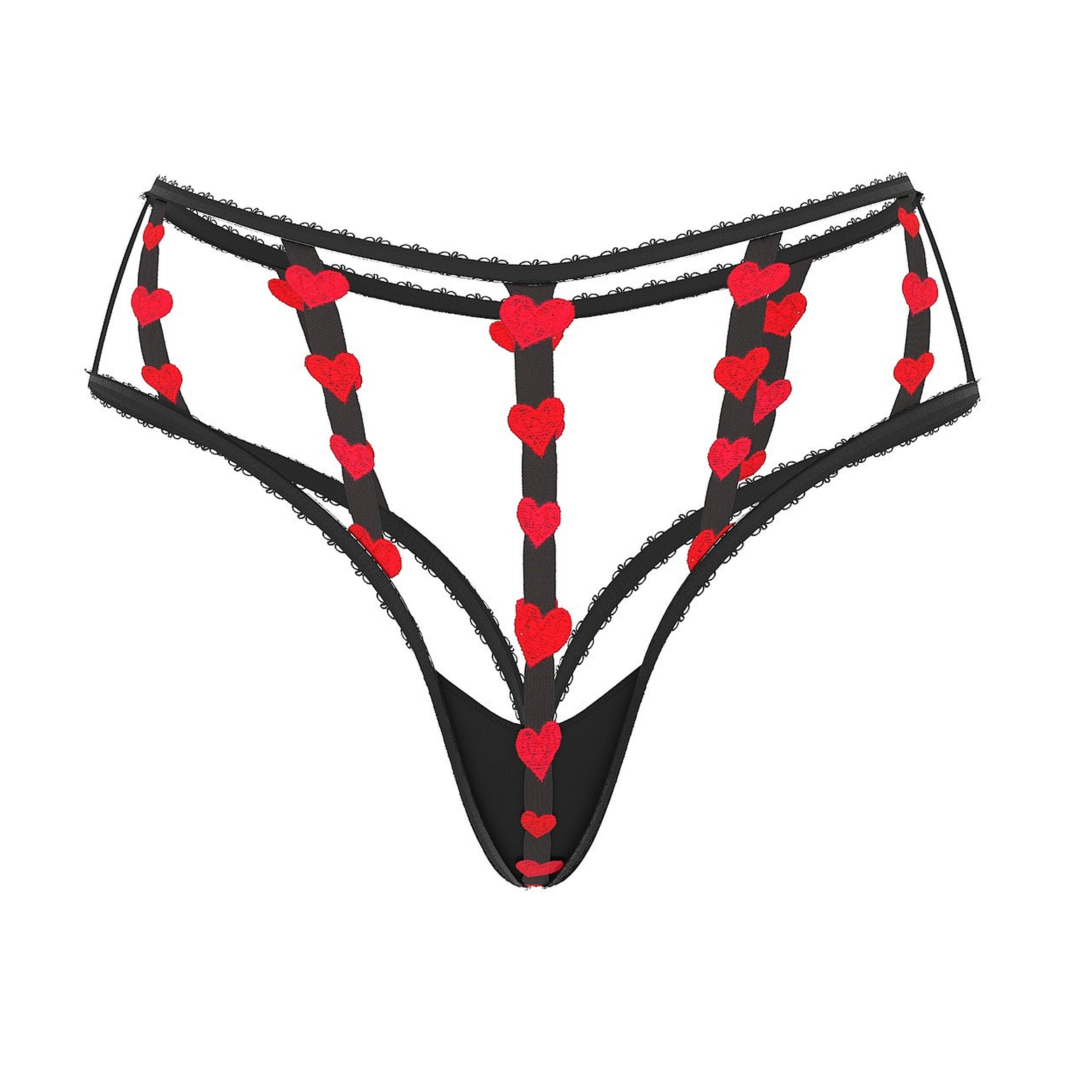 Трусы Victoria's Secret Strappy Heart Embroidery Open Cheeky, черный/красный
Трусы Victoria's Secret Strappy Heart Embroidery Open Cheeky, черный/красный