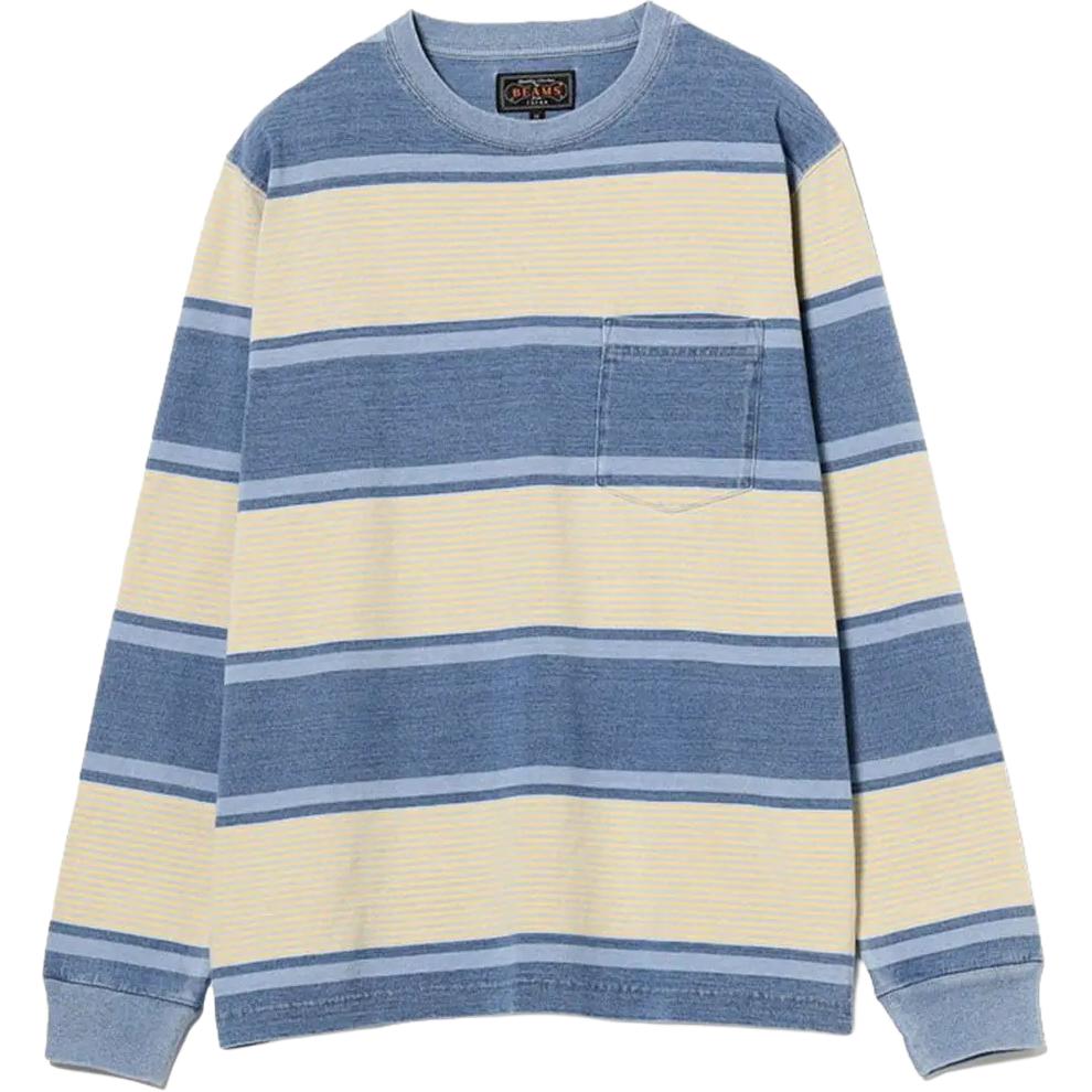 Plus Striped Patch pocket Sweatshirt Beams, Saxophone
Plus Striped Patch pocket Sweatshirt Beams, Saxophone