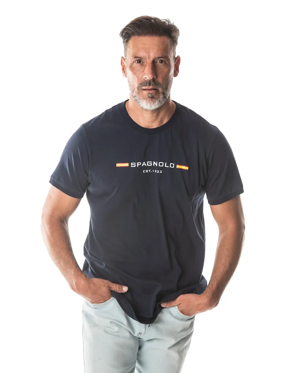Мужская футболка с коротким рукавом темно-синего цвета Spagnolo, темно-синий
Мужская футболка с коротким рукавом темно-синего цвета Spagnolo, темно-синий