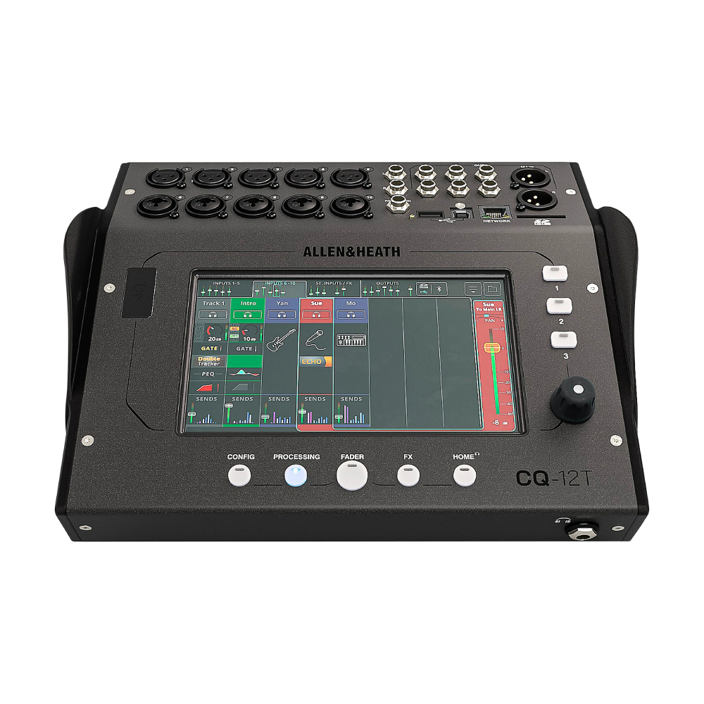 Цифровой микшер Allen & Heath CQ-12T с 7-дюймовым сенсорным экраном и возможностью подключения Bluetooth
Цифровой микшер Allen & Heath CQ-12T с 7-дюймовым сенсорным экраном и возможностью подключения Bluetooth