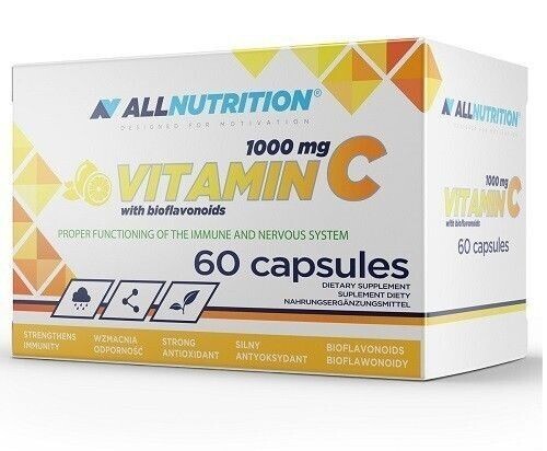 Allnutrition Vitamin C+Bioflawonoidy витамин С в капсулах, 60 шт.
Allnutrition Vitamin C+Bioflawonoidy витамин С в капсулах, 60 шт.