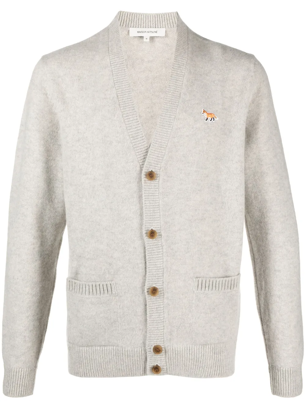 Кардиган с V-образным вырезом Maison Kitsuné, серый
Кардиган с V-образным вырезом Maison Kitsuné, серый
