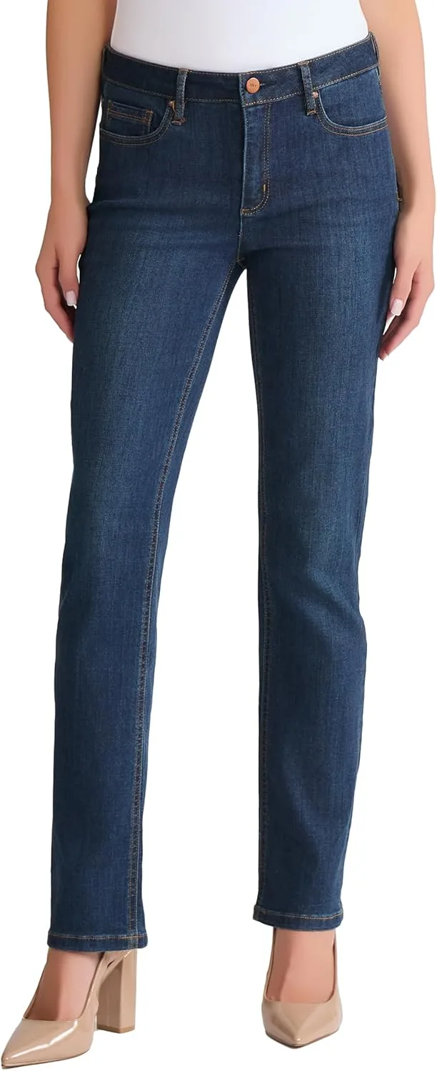 Jones New York Womens Lexington Straight Jean
Jones New York Womens Lexington Straight Jean