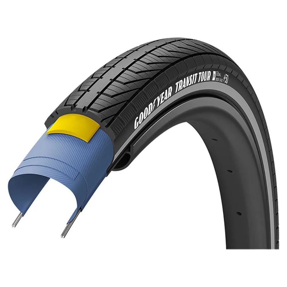 Жесткая городская шина Goodyear Transit Tour S3 700 x 35, серебряный
Жесткая городская шина Goodyear Transit Tour S3 700 x 35, серебряный