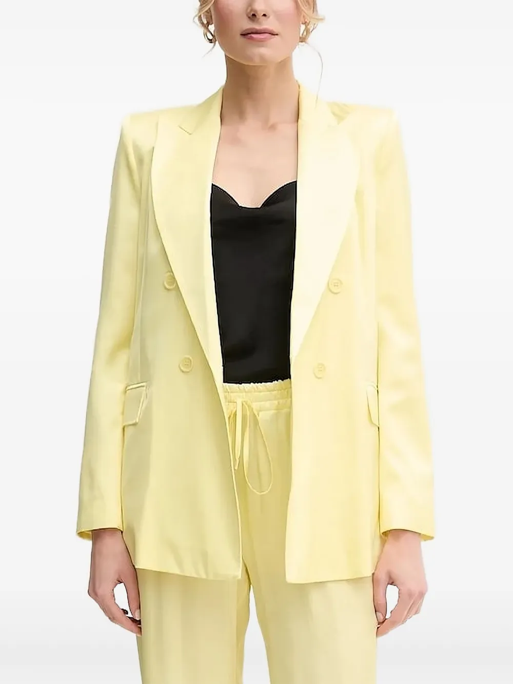 Двубортный пиджак с подкладкой на плечах Ermanno Scervino, желтый
Двубортный пиджак с подкладкой на плечах Ermanno Scervino, желтый