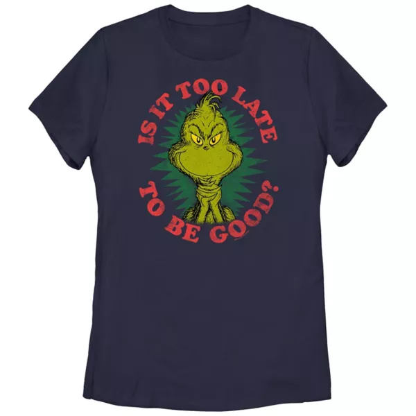 Футболка с графическим принтом «Доктор Сьюз» для подростков: «Слишком поздно быть хорошим» Grinch, синий
Футболка с графическим принтом «Доктор Сьюз» для подростков: «Слишком поздно быть хорошим» Grinch, синий
