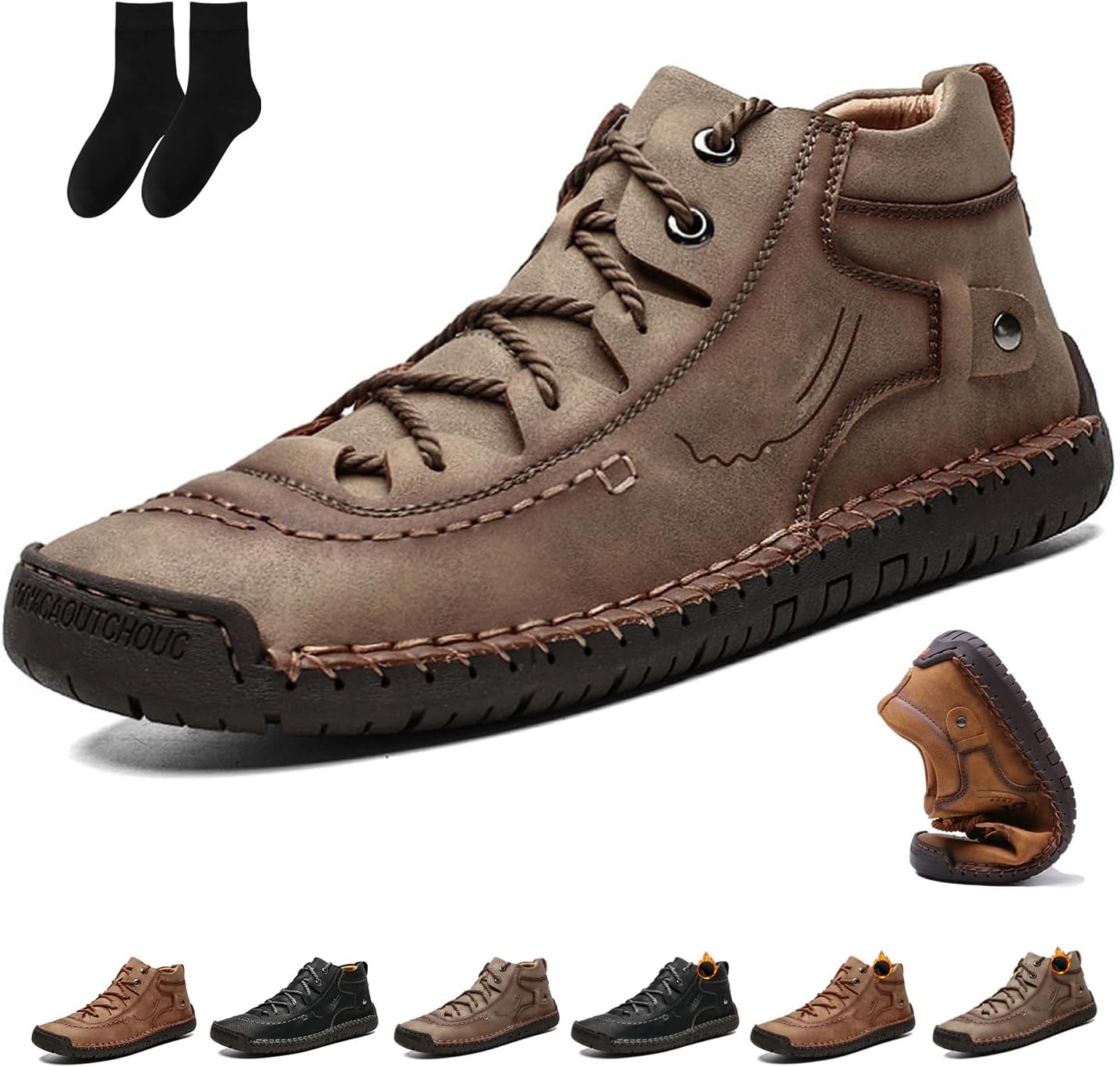 Мужские повседневные кожаные туфли Челси-ботинки на щиколотке Слипоны Легкие лоферы Средние ботинки для ходьбы и вождения Нескользящие туфли Generic, хаки
Мужские повседневные кожаные туфли Челси-ботинки на щиколотке Слипоны Легкие лоферы Средние ботинки для ходьбы и вождения Нескользящие туфли Generic, хаки