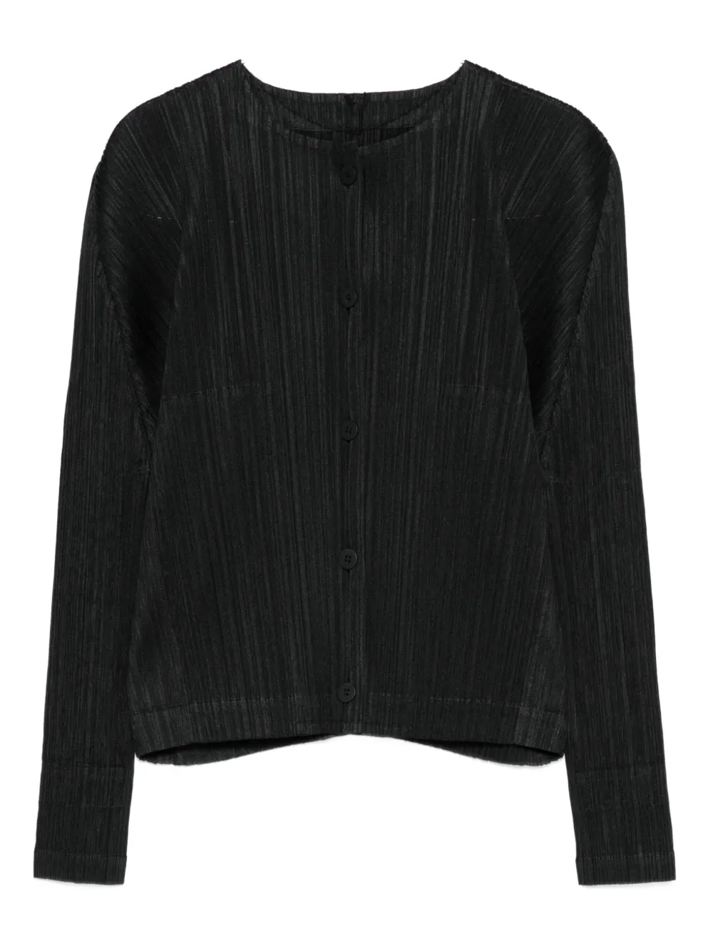 Плиссированный жакет на пуговицах Pleats Please Issey Miyake, черный
Плиссированный жакет на пуговицах Pleats Please Issey Miyake, черный