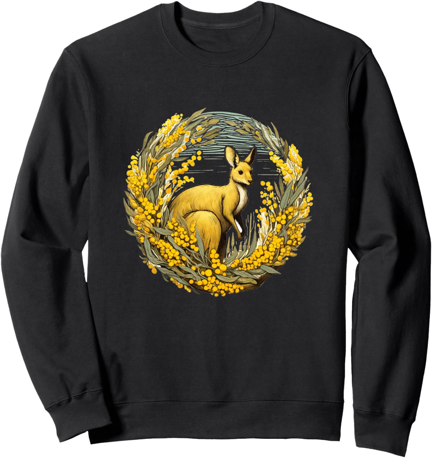 Изображение австралийского кенгуру, австралийская толстовка Kangaroo Snugg, черный
Изображение австралийского кенгуру, австралийская толстовка Kangaroo Snugg, черный