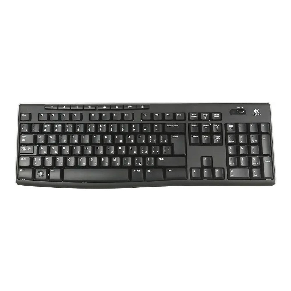 Клавиатура беспроводная Logitech K270, английская раскладка, чёрный
Клавиатура беспроводная Logitech K270, английская раскладка, чёрный