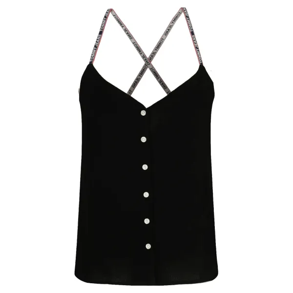 Топ на бретельках стандартного кроя tjw Tommy Hilfiger, черный 
Топ на бретельках стандартного кроя tjw Tommy Hilfiger, черный