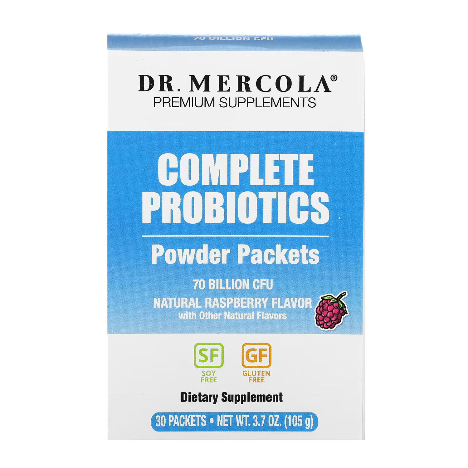 Dr. Mercola, комплекс пробиотиков в виде порошка в пакетиках, натуральный малиновый вкус, 70 млрд КОЕ, 30 пакетиков, по 3,5 г (0,12 унции) каждый
Dr. Mercola, комплекс пробиотиков в виде порошка в пакетиках, натуральный малиновый вкус, 70 млрд КОЕ, 30 пакетиков, по 3,5 г (0,12 унции) каждый