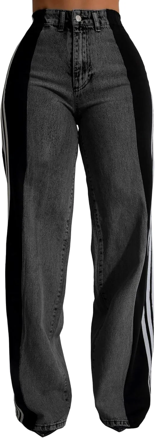 Nihsatin женские джинсы two tone широкие штаны high waisted stretchy
Nihsatin женские джинсы two tone широкие штаны high waisted stretchy