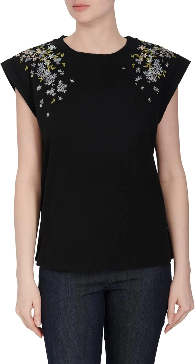 Cinq à Sept Women's Lilac Vine Emb Bella Tee
Cinq à Sept Women's Lilac Vine Emb Bella Tee