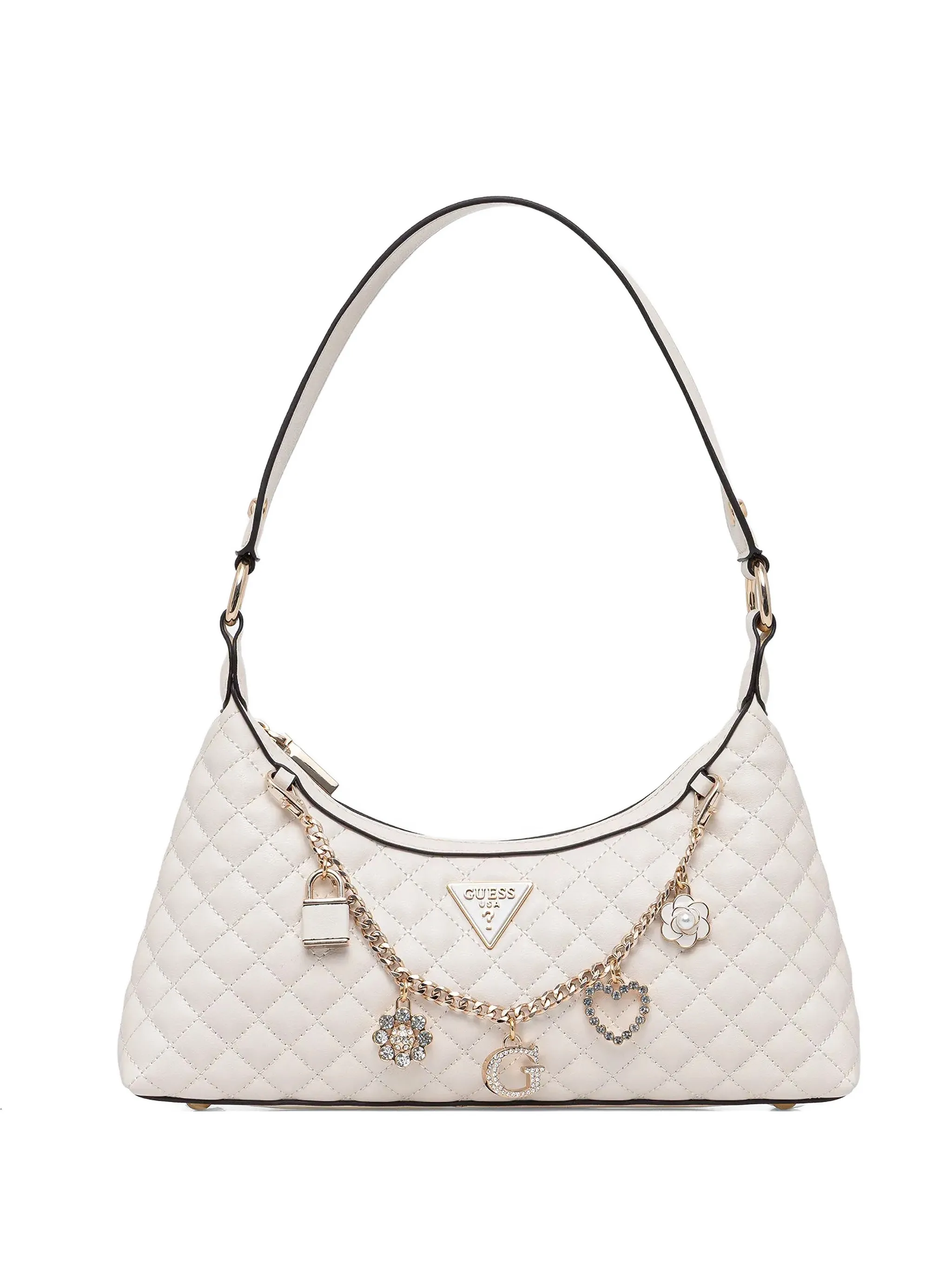 Стеганая сумка на плечо Everlee с цепочкой Guess Usa, белый
Стеганая сумка на плечо Everlee с цепочкой Guess Usa, белый