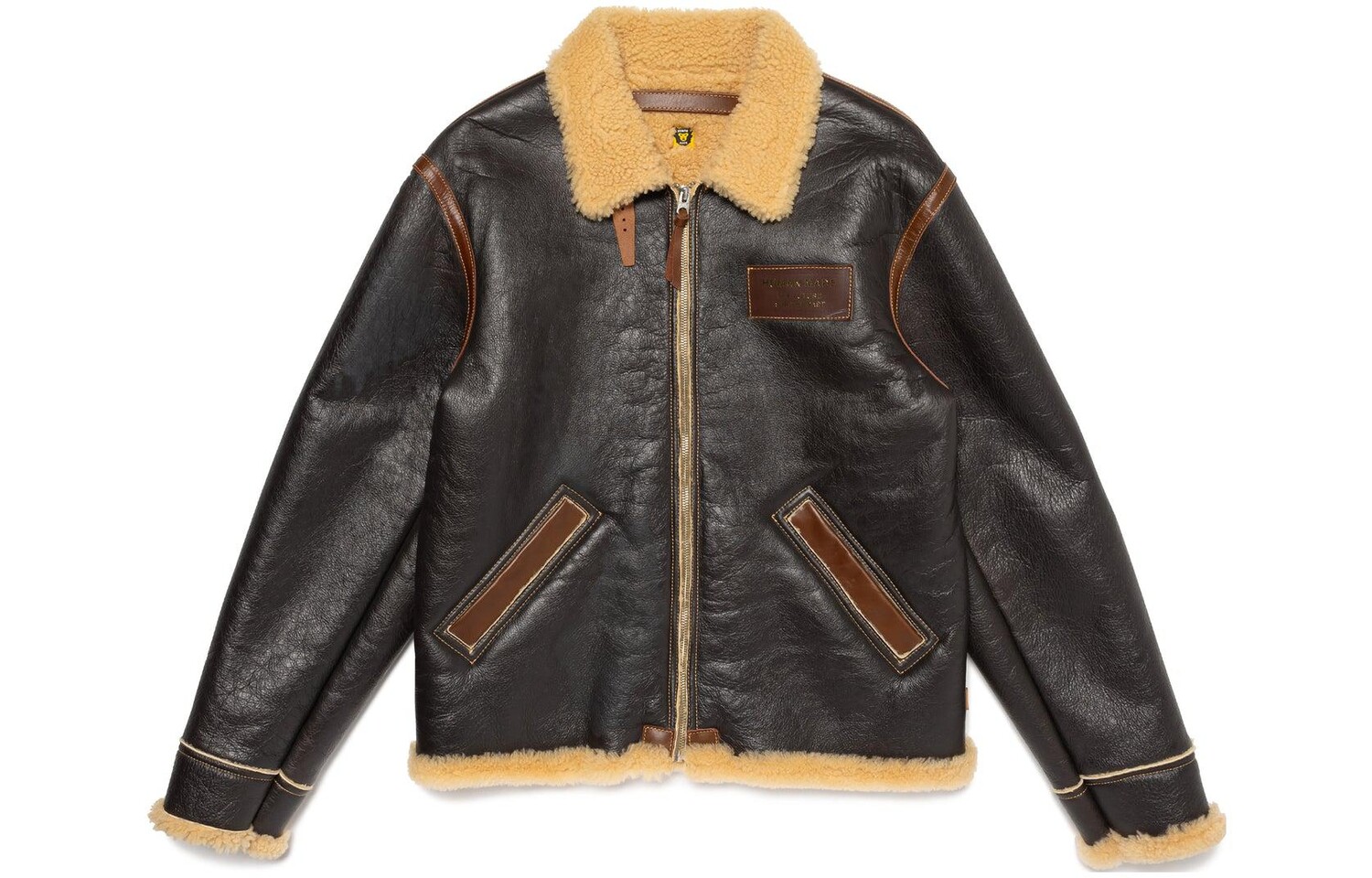 Коллекция осень/зима FW23 Кожаная куртка унисекс коричневого цвета Human Made
Коллекция осень/зима FW23 Кожаная куртка унисекс коричневого цвета Human Made