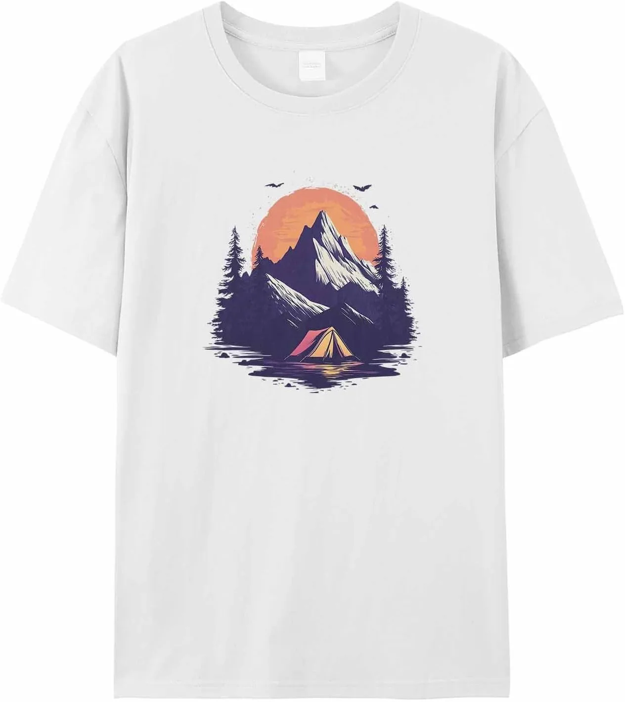 Мужская футболка с коротким рукавом и круглым вырезом, Sunset Mountain jdudh
Мужская футболка с коротким рукавом и круглым вырезом, Sunset Mountain jdudh