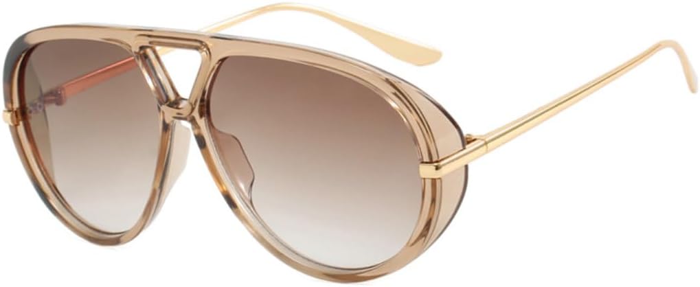 Винтажные солнцезащитные очки в крупной оправе для женщин и мужчин, популярные дизайнерские солнцезащитные очки класса люкс в стиле панк с заклепками, очки большого размера SZVVBKK, Champagne Tea
Винтажные солнцезащитные очки в крупной оправе для женщин и мужчин, популярные дизайнерские солнцезащитные очки класса люкс в стиле панк с заклепками, очки большого размера SZVVBKK, Champagne Tea