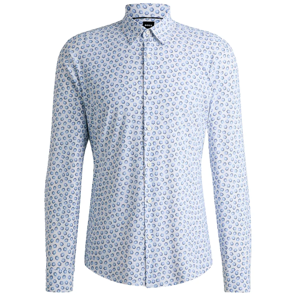 Рубашка BOSS Roan Kent C1 233 01, синий 
Рубашка BOSS Roan Kent C1 233 01, синий