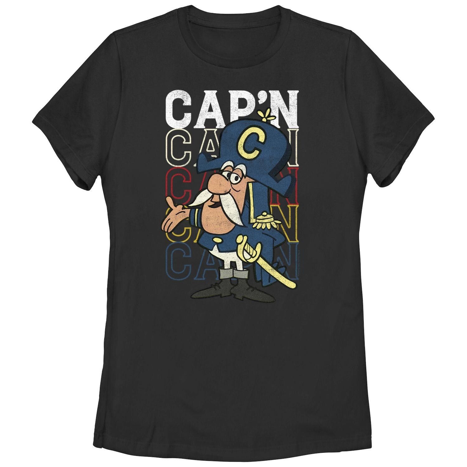 Юниорская футболка Captain Crunch Capitan с графическим рисунком Text Stack Licensed Character
Юниорская футболка Captain Crunch Capitan с графическим рисунком Text Stack Licensed Character