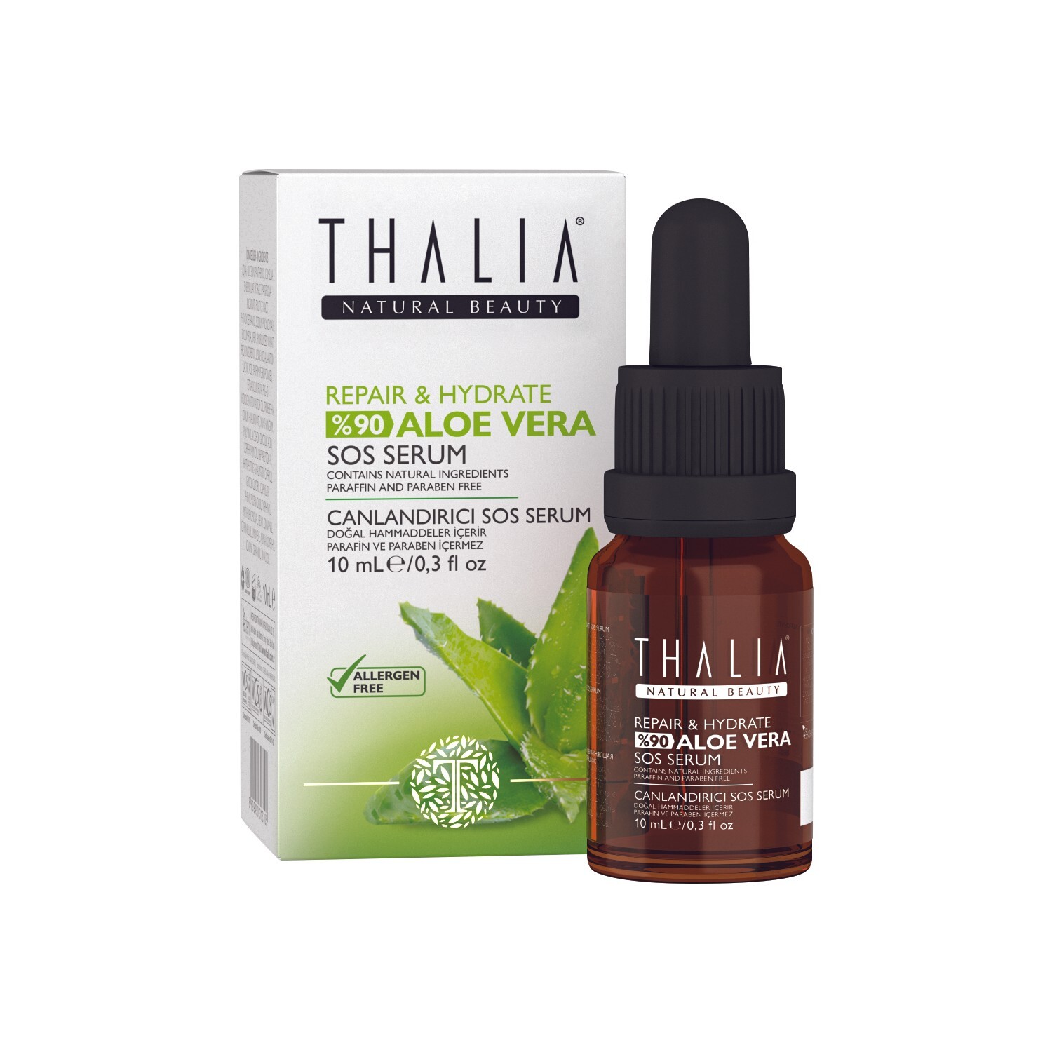 Восстанавливающая сыворотка Thalia 99% Aloe Vera для ухода за кожей и волосами, 10 мл
Восстанавливающая сыворотка Thalia 99% Aloe Vera для ухода за кожей и волосами, 10 мл