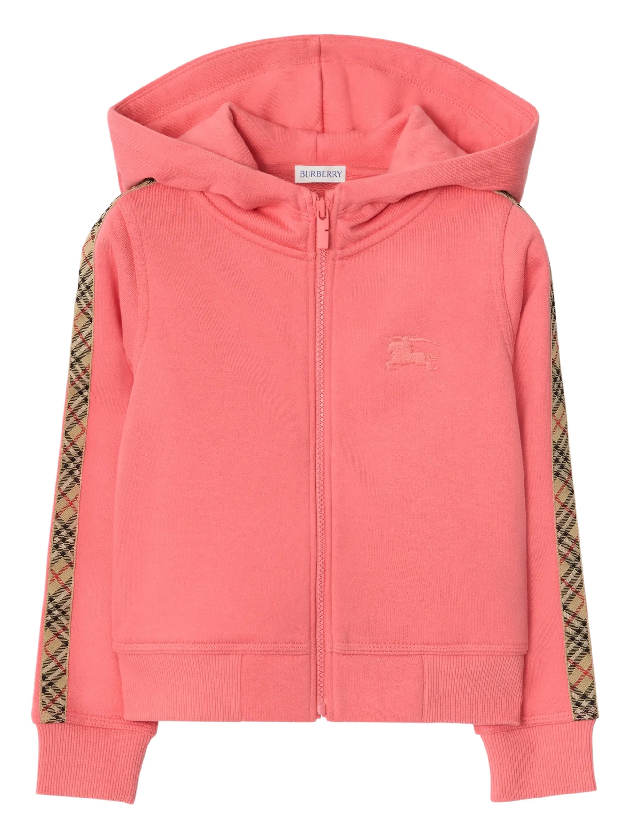 Худи на молнии с отделкой в клетку Burberry Kids, розовый
Худи на молнии с отделкой в клетку Burberry Kids, розовый