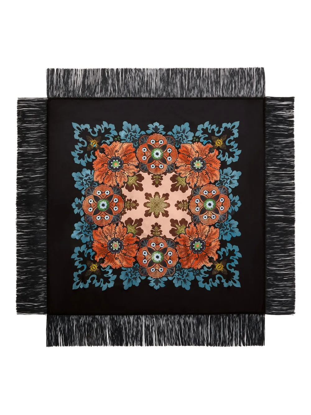 Двусторонний шарф с бахромой и цветочным принтом La Doublej, черный
Двусторонний шарф с бахромой и цветочным принтом La Doublej, черный