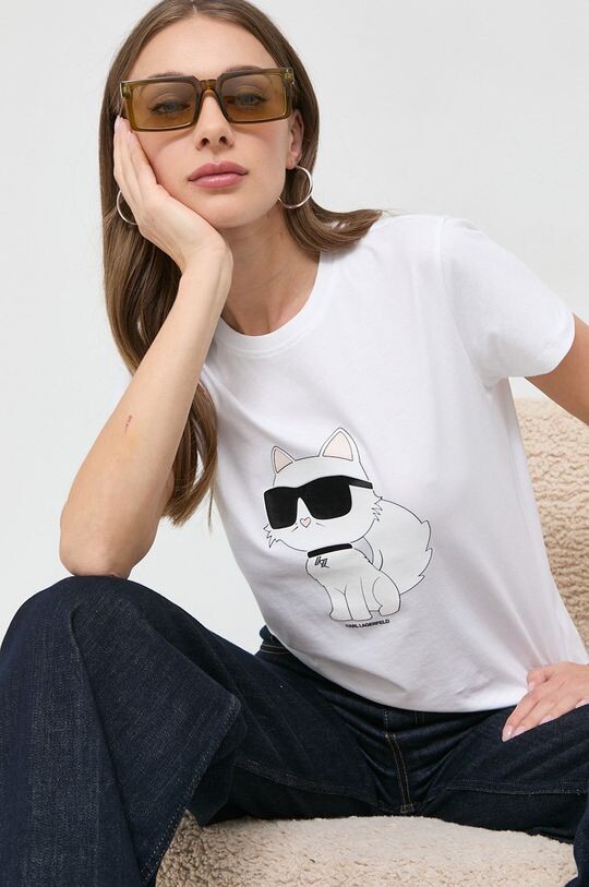 Хлопковая футболка Karl Lagerfeld, белый
Хлопковая футболка Karl Lagerfeld, белый