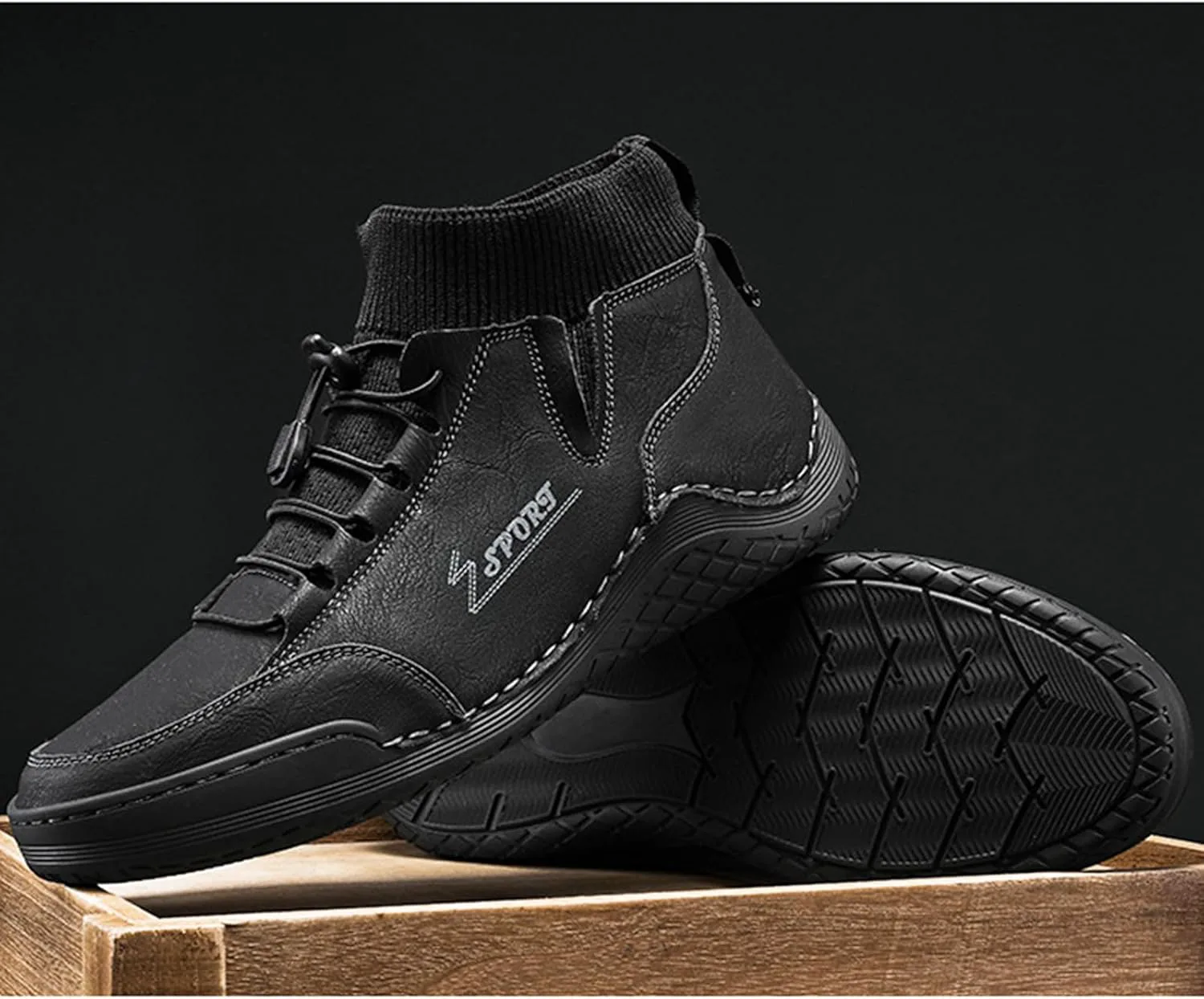 Мужские высокие кожаные ботинки-чукка Zeberfi с эластичными манжетами, ретро-теплые ботинки на шнуровке с меховой подкладкой и нескользящей подошвой для походов, модные повседневные кроссовки для прогулок на открытом воздухе
Мужские высокие кожаные ботинки-чукка Zeberfi с эластичными манжетами, ретро-теплые ботинки на шнуровке с меховой подкладкой и нескользящей подошвой для походов, модные повседневные кроссовки для прогулок на открытом воздухе