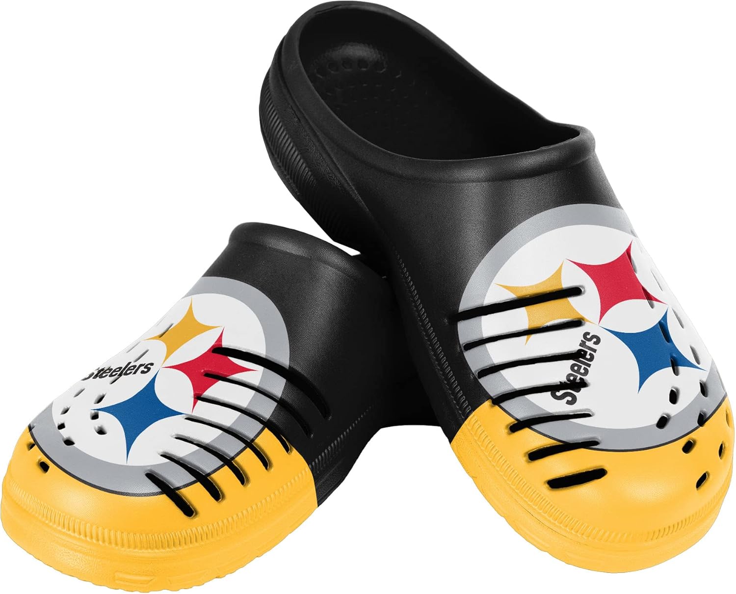 Мужские садовые водные сандалии FOCO с логотипом команды NFL, обувь, тапочки, сабо, Pittsburgh Steelers 13-14 Colorblock Big Logo
Мужские садовые водные сандалии FOCO с логотипом команды NFL, обувь, тапочки, сабо, Pittsburgh Steelers 13-14 Colorblock Big Logo