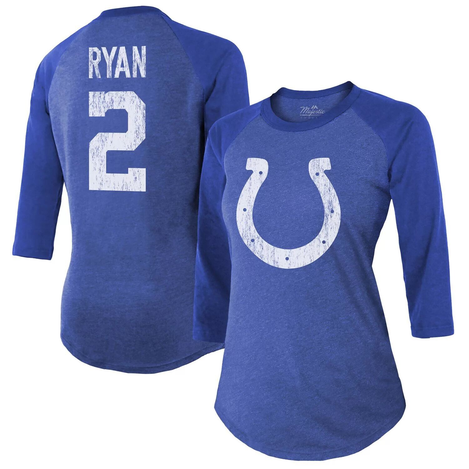 Женская футболка Majestic Threads Matt Ryan Royal Indianapolis Colts с именем и номером игрока реглан с рукавами 3/4 Majestic
Женская футболка Majestic Threads Matt Ryan Royal Indianapolis Colts с именем и номером игрока реглан с рукавами 3/4 Majestic
