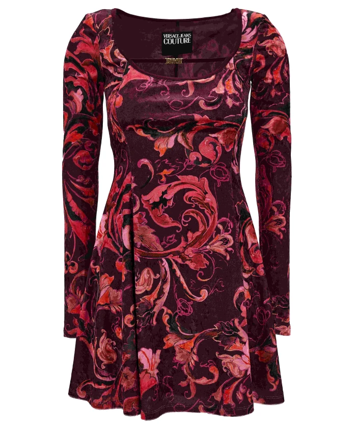 Мини-Платье в стиле барокко с длинными рукавами Versace, фиолетовый
Мини-Платье в стиле барокко с длинными рукавами Versace, фиолетовый