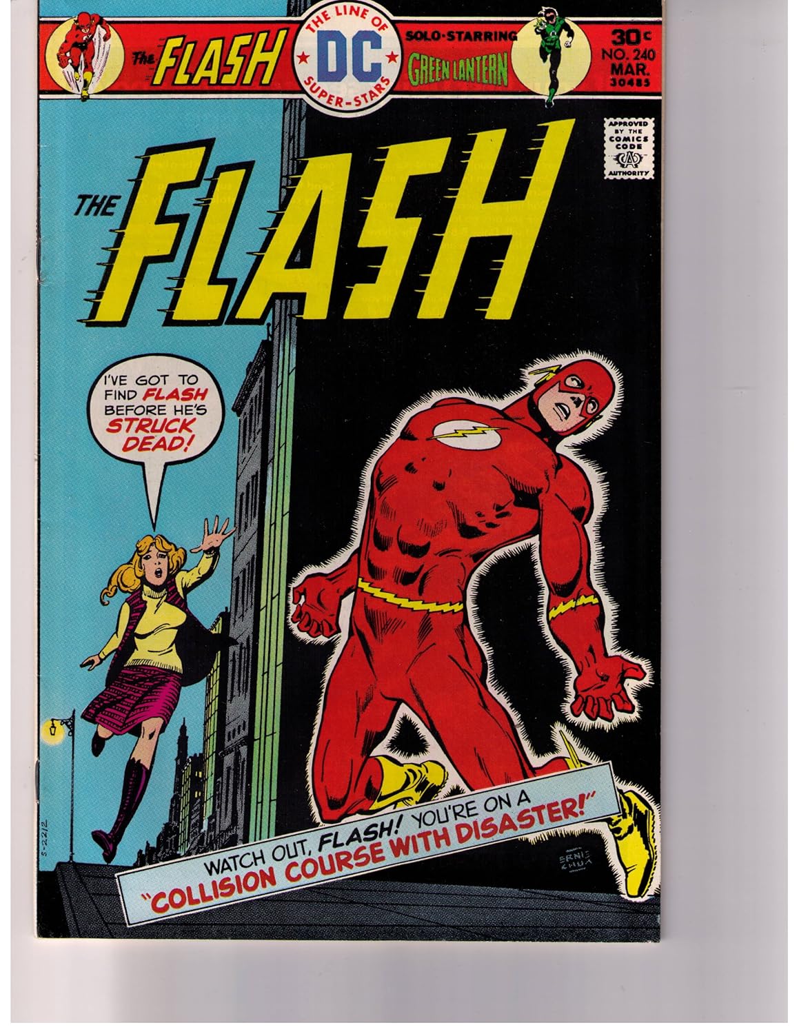 The Flash No. 240 Mar. 1976 ("Collision Course With Disaster!", Vol. 27) (DC)
The Flash No. 240 Mar. 1976 ("Collision Course With Disaster!", Vol. 27) (DC)