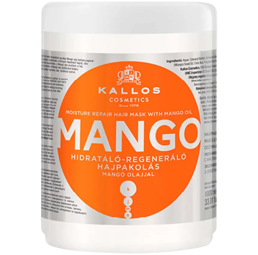 Kallos Olejek mango регенерирующая маска для волос, 1000 мл
Kallos Olejek mango регенерирующая маска для волос, 1000 мл