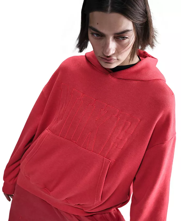 Спортивная одежда: женский оверсайз худи из френч тери Nike, розовый 
Спортивная одежда: женский оверсайз худи из френч тери Nike, розовый