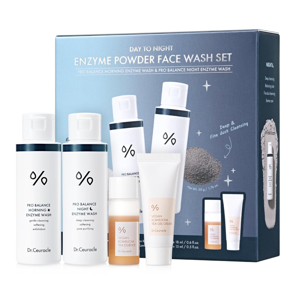 Набор уходовой косметики Dr.Ceuracle Pro Balance Day to Night Enzyme Powder Wash, 4 предмета
Набор уходовой косметики Dr.Ceuracle Pro Balance Day to Night Enzyme Powder Wash, 4 предмета