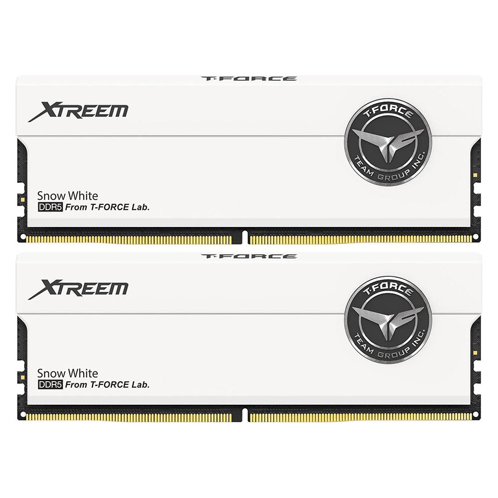 Оперативная память Team Group T-Force Xtreem, 32 Гб (2 х 16Гб), DDR5, 8000 МГц, FFWD532G8000HC38DDC01, белый
Оперативная память Team Group T-Force Xtreem, 32 Гб (2 х 16Гб), DDR5, 8000 МГц, FFWD532G8000HC38DDC01, белый