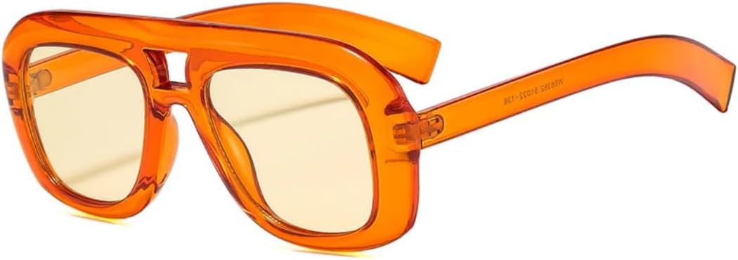 Ретро солнцезащитные очки с двойной перемычкой для женщин, модные, с градиентным затемнением, для мужчин, с защитой от УФ-излучения UV400, трендовый цвет шампанского HHZZYVY, Orange Light Yellow
Ретро солнцезащитные очки с двойной перемычкой для женщин, модные, с градиентным затемнением, для мужчин, с защитой от УФ-излучения UV400, трендовый цвет шампанского HHZZYVY, Orange Light Yellow