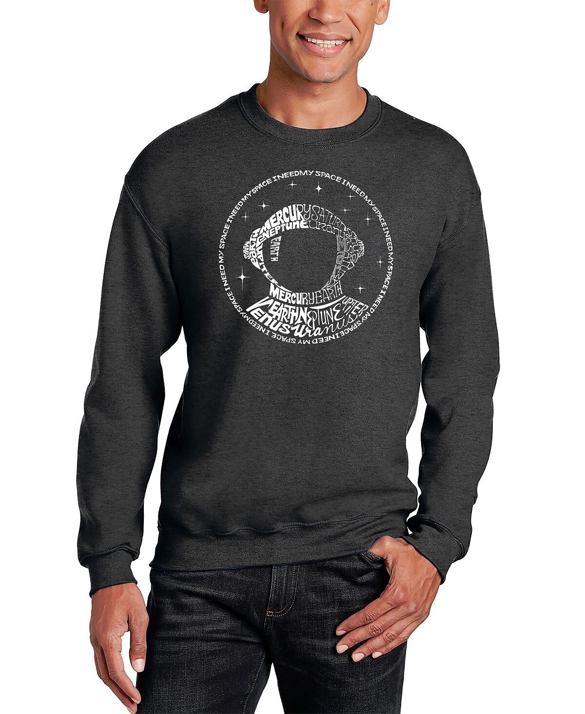 Мужская толстовка с круглым вырезом i need my space astronaut word art LA Pop Art, серый
Мужская толстовка с круглым вырезом i need my space astronaut word art LA Pop Art, серый