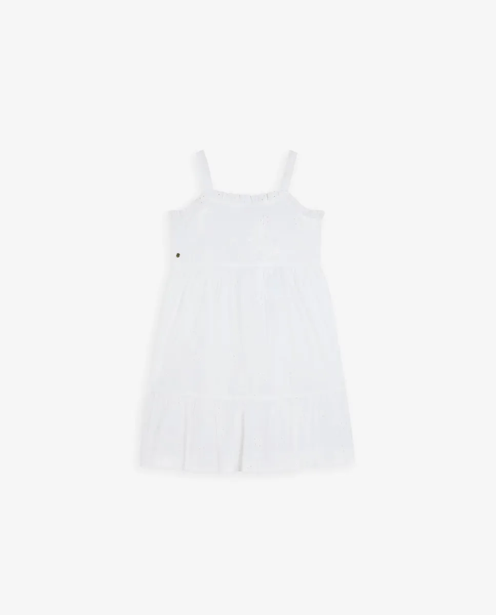 Платье из хлопка с деталями высечки Scalpers, белый
Платье из хлопка с деталями высечки Scalpers, белый