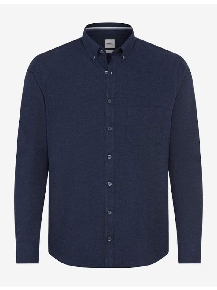 Рубашка с длинными рукавами темно-синего цвета BRAX
Рубашка с длинными рукавами темно-синего цвета BRAX
