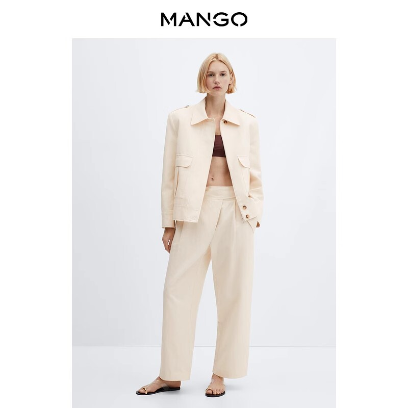 Женская короткая куртка Mango из хлопка и льна, белый
Женская короткая куртка Mango из хлопка и льна, белый