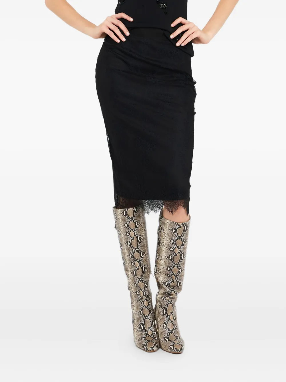 Юбка миди с кружевом LIU JO, черный
Юбка миди с кружевом LIU JO, черный