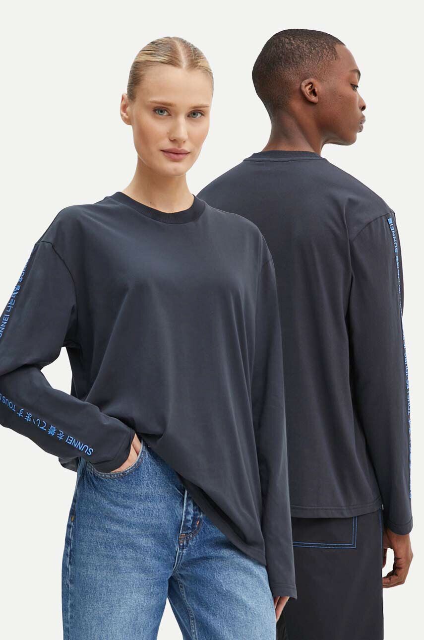 Хлопковый топ Sunnei с длинными рукавами, темно-синий
Хлопковый топ Sunnei с длинными рукавами, темно-синий