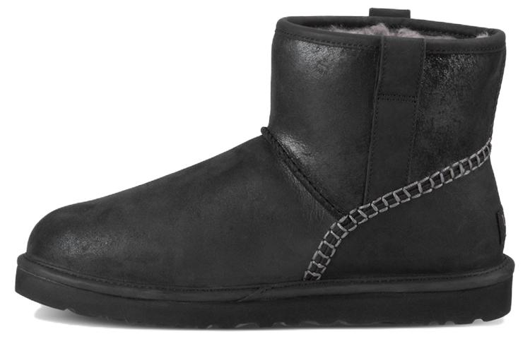 Мужские угги UGG кожаные утепленные, черный 
Мужские угги UGG кожаные утепленные, черный