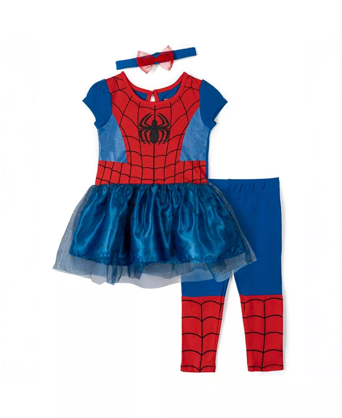 Комплект для девочек Marvel "Капитан Америка и Человек-Паук" (платье, леггинсы и повязка на голову), 3 предмета, для новорожденных Avengers, синий
Комплект для девочек Marvel "Капитан Америка и Человек-Паук" (платье, леггинсы и повязка на голову), 3 предмета, для новорожденных Avengers, синий