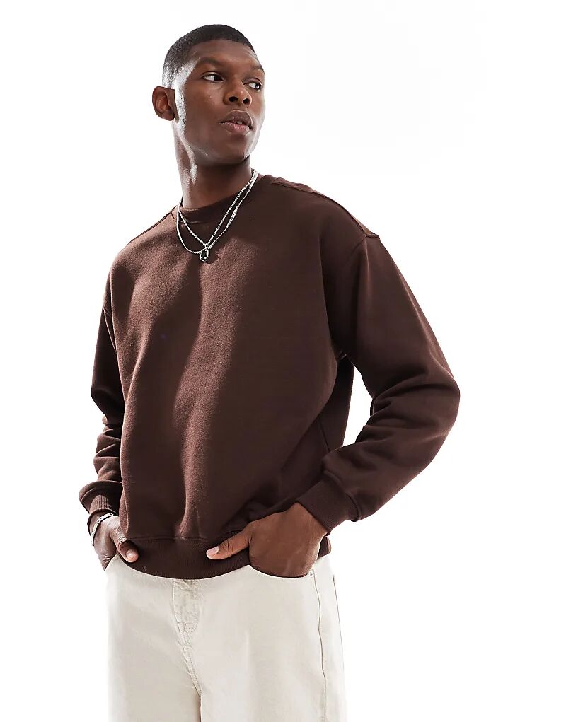 Флисовая толстовка Cotton On Box Fit Crew цвета темного дуба
Флисовая толстовка Cotton On Box Fit Crew цвета темного дуба